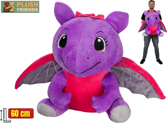 Plush Friends lilla plysdrage 60 cm, siddende