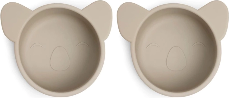 NUUROO silikoneskål koala rosa, 2 stk.