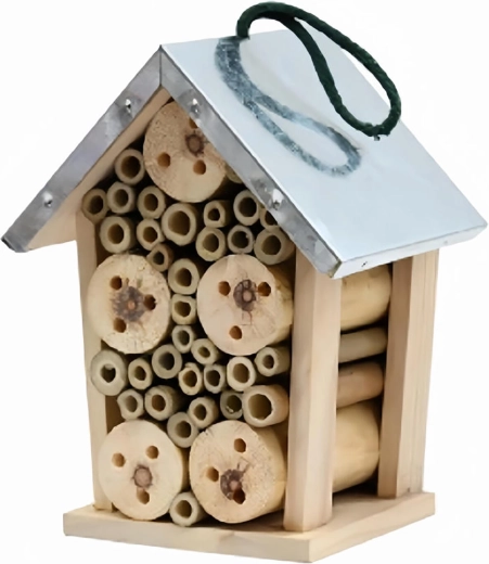 Træ-insekthotel 20 × 15,5 × 12 cm