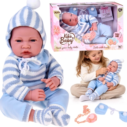 Talende babydukke med lydfunktioner, 45 cm