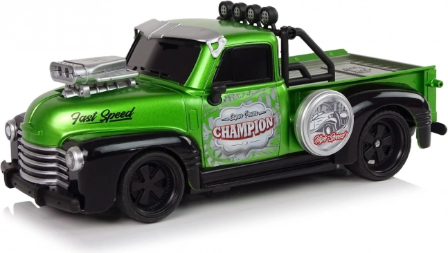Fjernstyret grøn pick-up 1:18