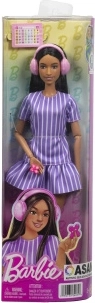Barbie Fashionistas dukke i lilla stribede kjole