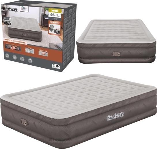 Oppustelig madras Queen med integreret elektrisk pumpe Bestway 203 × 152 × 46 cm
