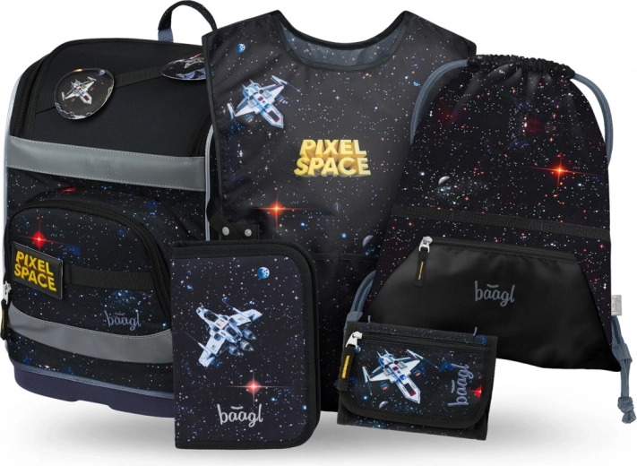 Skolesæt Zippy Plus Pixel Space fra Baagl