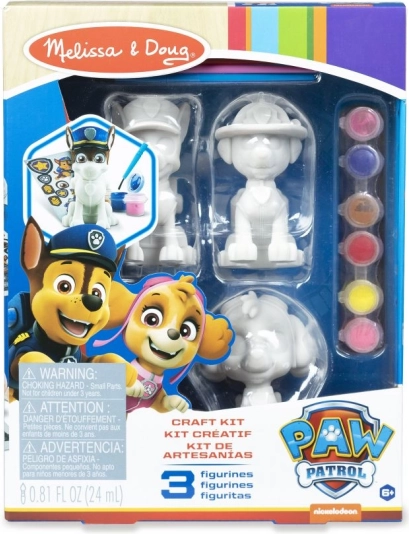 kreativt sæt figurer til at male Paw Patrol – 3 stk. med tilbehør