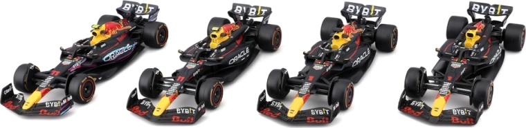 Bburago Formula Racing F1-sæt med 4 modeller Oracle Red Bull Racing 1:43 Verstappen og Pérez