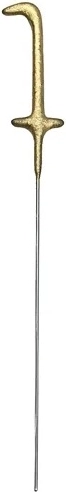 Kage-stjernekaster (kold ild) tal 1 i guld 15 cm - 1 stk.