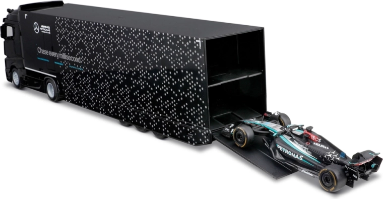 Åbningsbar trailer til realistisk F1-transport