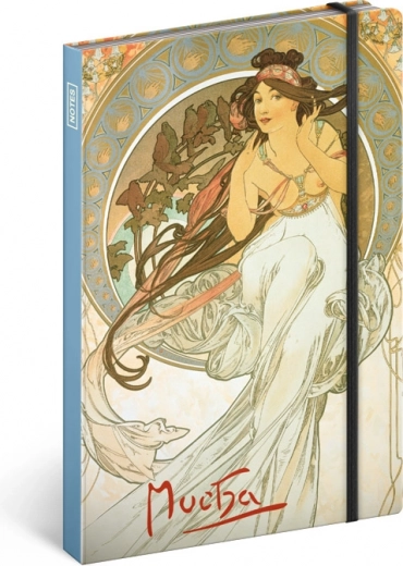 NOTIQUE notesblok Alfons Mucha – Musik, linjeret
