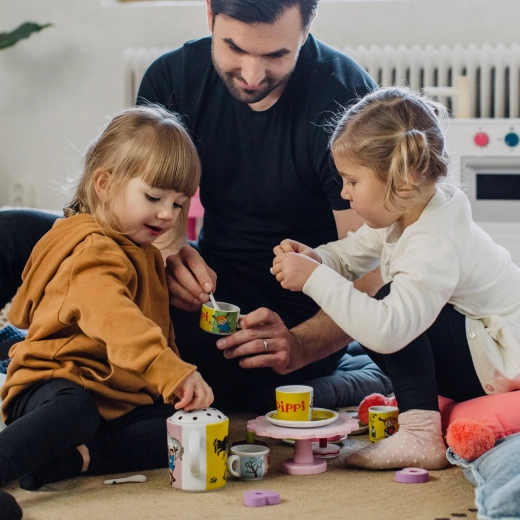 Farverigt Pippi-design, der trækker børn ind i legen