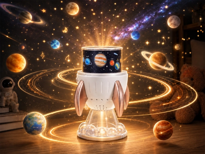 Roterende 360°-projektion for en mere levende effekt