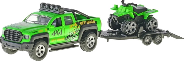 Realistisk offroad-udførelse og funktionel trailer