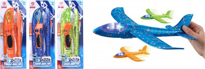 Affyringsfly med lyseffekter 34 cm