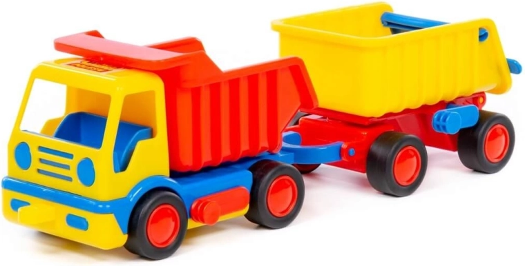 Børnelastbil Basic – dumptruck med trailer