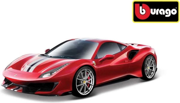 Metalmode l Bburago Ferrari 488 Pista 1:24 rød
