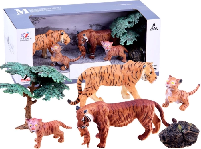 Safari-figursæt – tigerfamilie – Tigrede