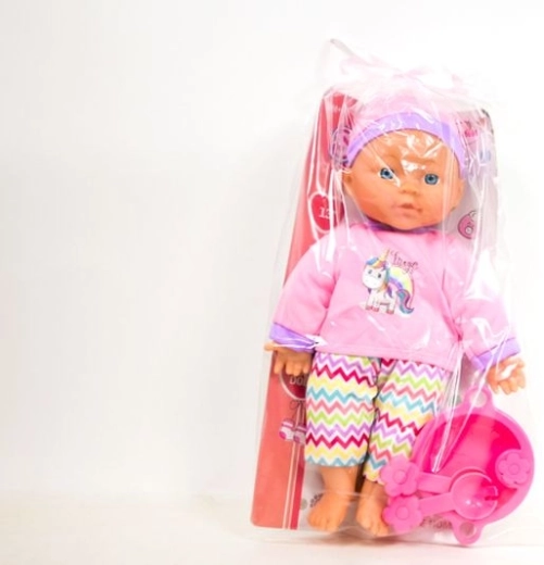 Bobas-babydokke 30 cm med tilbehør
