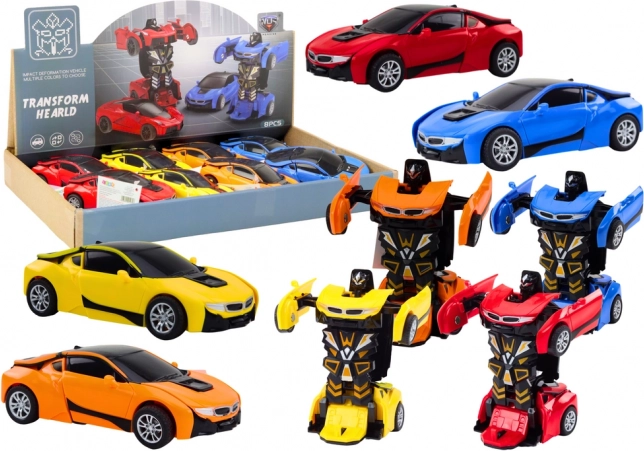 auto-robot 2i1 foranderlig robot i 4 farver