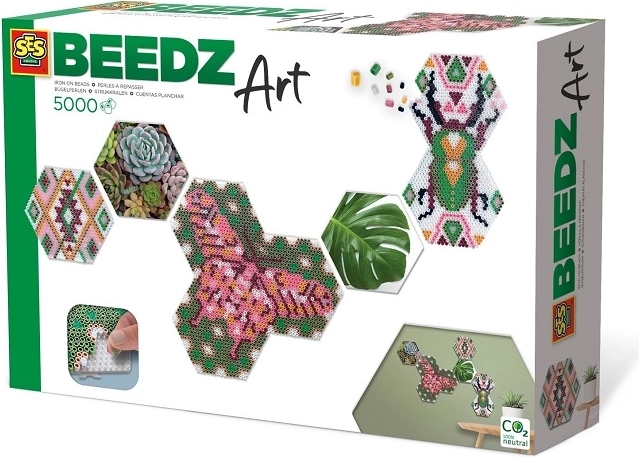 SES Creative Beedz strygeperler i 3D med botanisk motiv, 5000 stk.