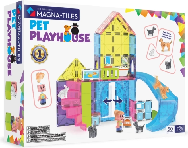 Magna-Tiles dyrehus med 50 dele