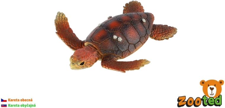 Figur af uægte karetteskildpadde 8 cm
