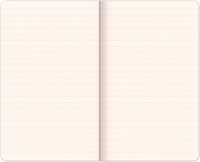 Notique linjeret notesbog Rose 13 × 21 cm