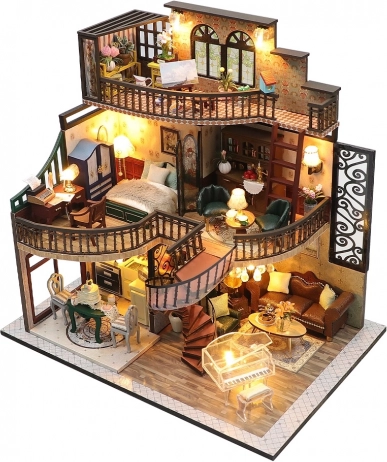 Miniaturehus Drømmepavillon – byggesæt med LED-belysning 2KIDS TOYS