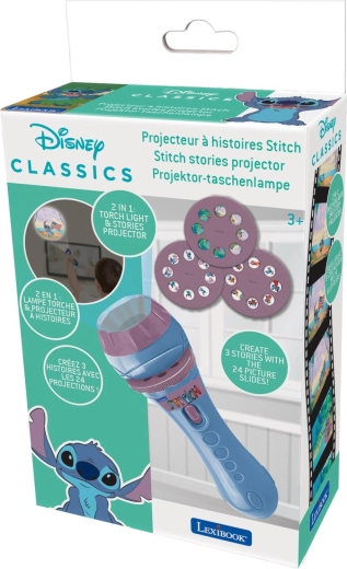 Lexibook historiefortæller-projektor og LED-lommelygte Disney Stitch