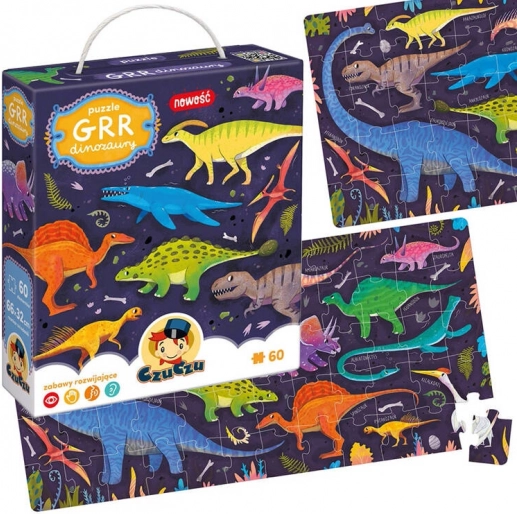 Puzzle CzuCzu Grr Dinosaurer 60 brikker