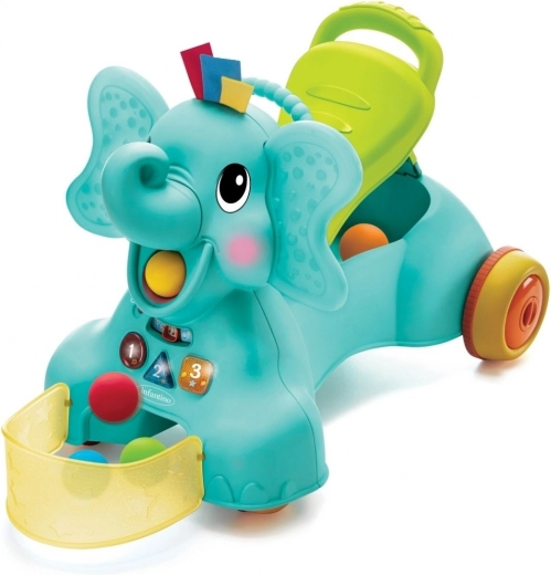 Infantino 3-i-1 sanse-ride-on elefant