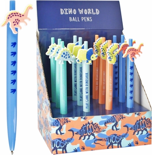 Kuglepen med dinosaur-topper 15 cm