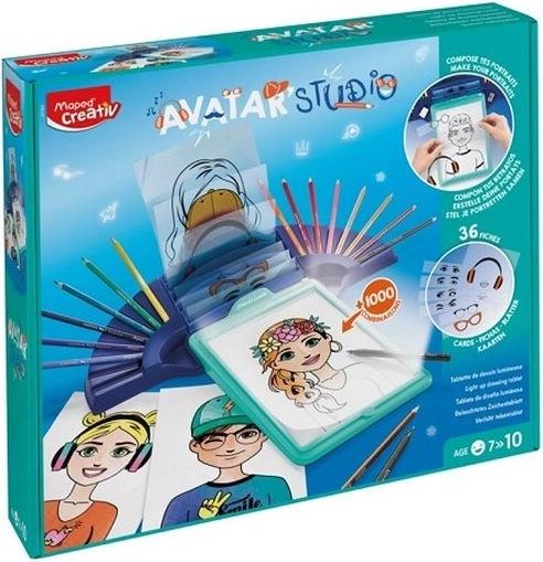 Creativ avatar-studie – lysbord til at tegne og skabe avatarer