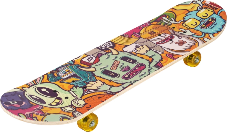 Skateboard Monsters 31" – farverige monstre