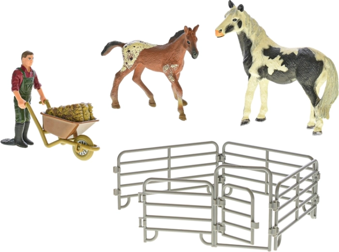 Realistiske figurer af hest og føl