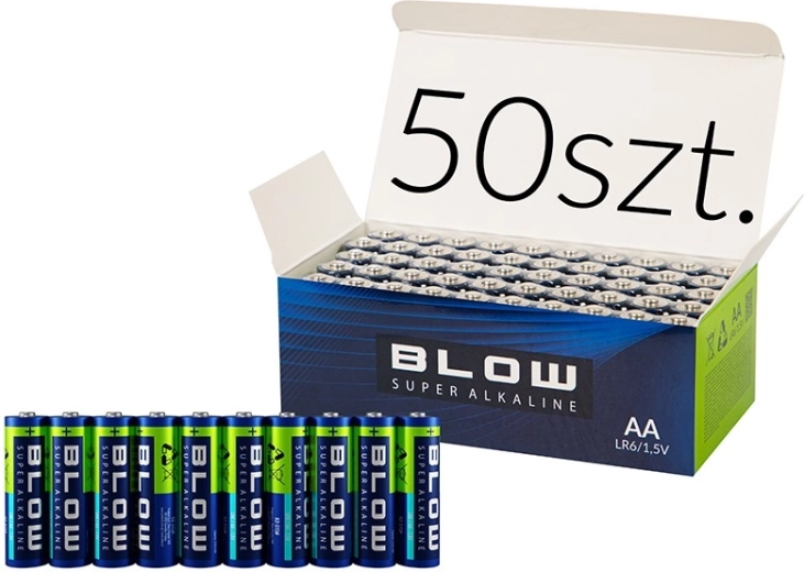 Alkaliske batterier AA (LR6) BLOW super alkaline - 50 stk.