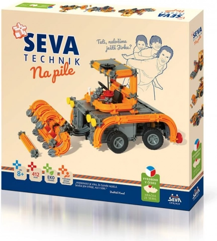 Byggesæt SEVA TECHNIK – på savværket, 412 dele