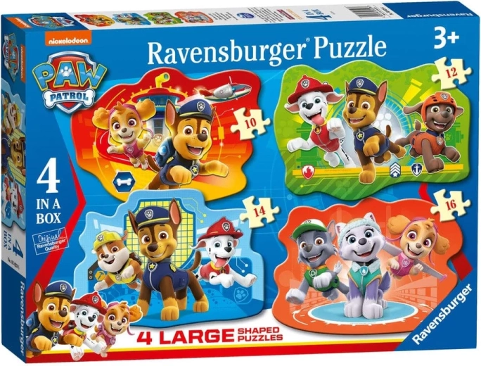 Ravensburger puslespil Paw Patrol 4 i 1 (10–16 brikker)