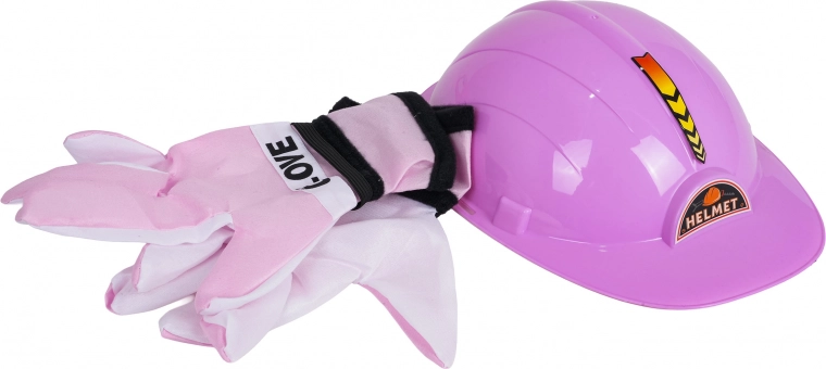 Sikkerhedshjelm og handsker