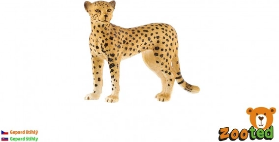 Figur af slank gepard 8 cm – realistisk plastmodel