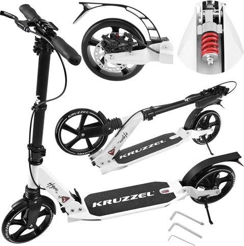 Hurtig sammenklapning, affjedring og justerbart styr