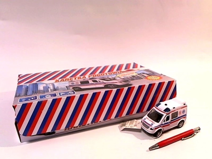 Ambulance-varevogn 11 cm med lyd og tjekkisk design