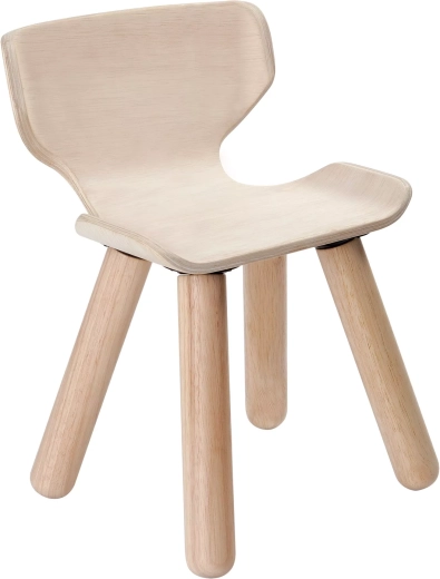 PlanToys børnestol af gummitræ
