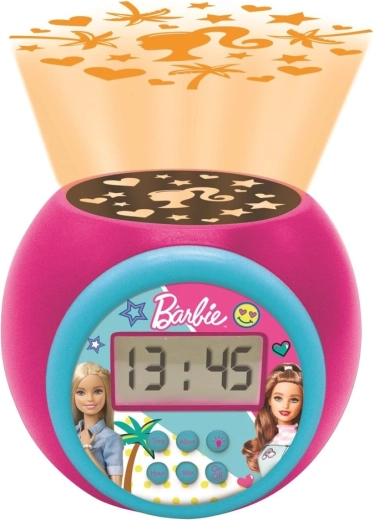 Vækkeur med BARBIE-projektor og natlys