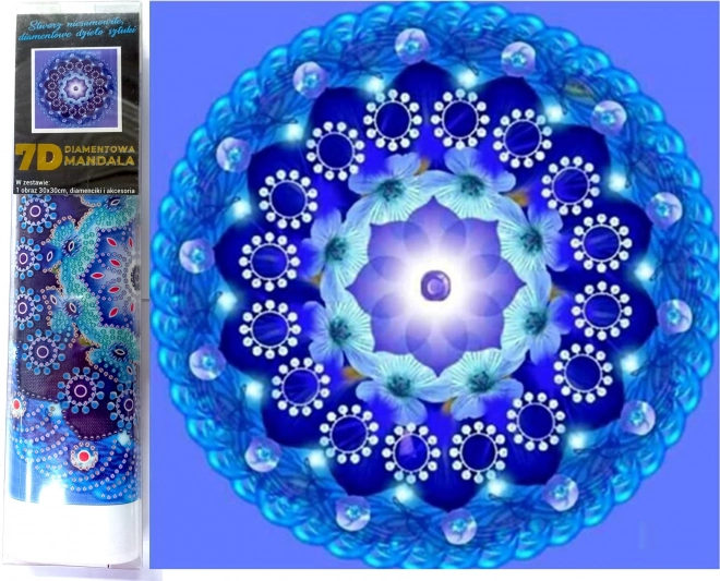 Diamantmaling 7D Midnatsmandala 30 × 30 cm