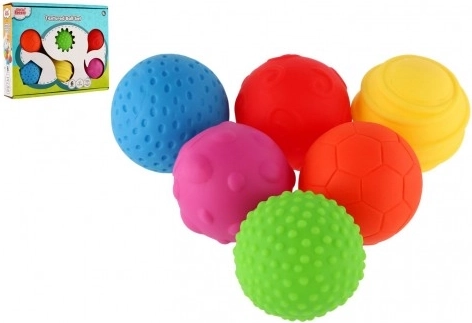 sæt sensoriske gummibolde med tekstur 6 stk.