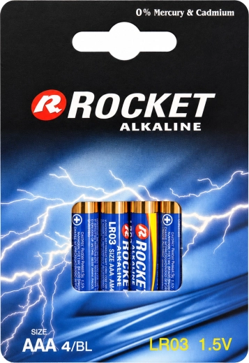 Alkaliske batterier Rocket AAA 1,5 V (10× pakker med 4 stk.)