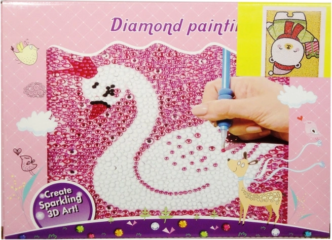 Kreativt sæt diamantmosaik i ramme – 1 stk.