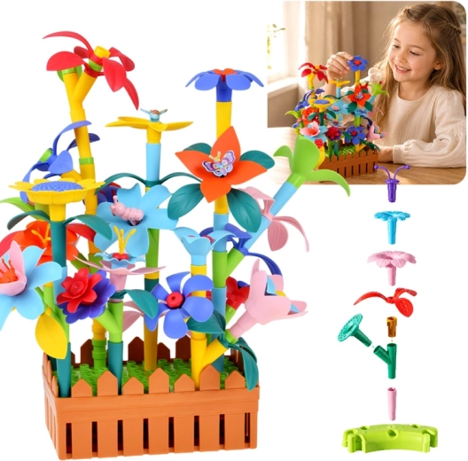 Byggesæt blomsterhave – 132 dele
