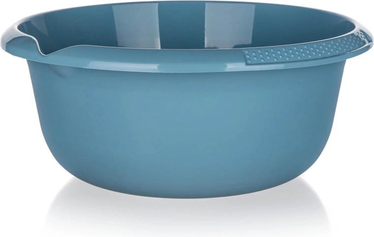 Plastvask med hældetud 32 cm, 6 l – blå