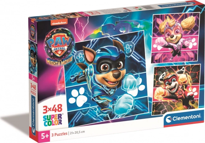 CLEMENTONI Puslespil Paw Patrol: The Mighty Movie 3x48 brikker